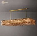 GobekUsa Chiara Smoke Glass Linear Chandelier for Dining & Living Room