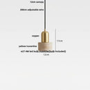 GobekUsa Copper Yellow LED Pendant Light Fixture for Dining Room and Kitchen
