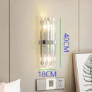 GobekUsa Crystal LED Wall Lights: Modern 40CM Bedroom Living Room Lamp
