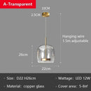 GobekUsa Glass LED Pendant Chandelier for Dining Room Bar Bedroom Decor