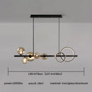 GobekUsa Glass Ball Pendant Chandelier: Scandinavian LED Light for Kitchen Dining Table