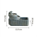 GobekUsa Flowing Water Fish Pond Tank - Outdoor Garden Ornament Landscape Aquarium