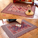 GobekUsa Knitted Cotton Throw Blanket with Tassel - Geometric Bohemian Design