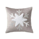 GobekUsa Christmas Jacquard Elk Snowflake Embroidered Throw Pillow Cover - Festive Home Decor