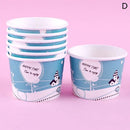 GobekUsa Cartoon Paper Cups 50PCS 100ml Small Round Disposable Dessert Ice Cream Bowl