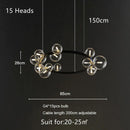 GobekUsa Glass Bubble LED Pendant Chandelier for Modern Living Room Decor