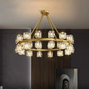 GobekUsa Crystal Chandelier for Living and Dining Room Lighting