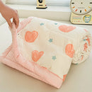 GobekUsa Cartoon Pattern Summer Comforter: Skin-Friendly Breathable Quilt for Kids & Adults