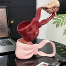 GobekUsa Bowknot Ceramic Coffee Mug Tea Cup Juice Container