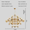 GobekUsa Crown Major Chandelier: Modern Luxury LED Light for Kitchen, Hotel, Living Room