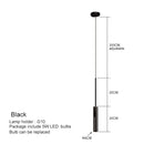 GobekUsa Black Chandelier: Nordic Minimalist Bedroom Bar Decor Hanging Lamp