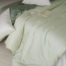 GobekUsa Double Layer Satin Queen Duvet Set Smooth & Cool Luxury Quilt Cover Pillowcases