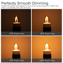 GobekUsa 1W LED Filament Edison Candle Light Bulb 2200K Dimmable Gold Glass
