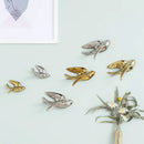 GobekUsa Golden Bird Swallow Sculpture Wall Decor Three-dimensional Handicrafts