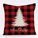 GobekUsa Christmas Linen Cushion Cover 45x45cm Sofa Home Party Decor