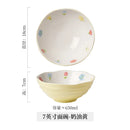 GobekUsa 7" Hand-Painted Ceramic Ramen Bowl - Large Noodle Bowl for Home & Restaurant
