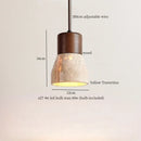 GobekUsa LED Hanging Lamps Yellow Travertine Pendant Lighting for Bedroom Living Dining Room