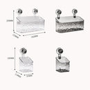 GobekUsa Bathroom Shelf Suction Cup Storage Rack - Wall Mounted Draining Basket