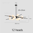 GobekUsa LED Glass Ball Pendant Light: Modern Nordic Chandelier for Living Room, Dining Room, and Cafe