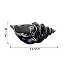 GobekUsa Conch Ashtray: Silver Plated Desk Decoration & Windproof Ceramic Smoking Accessory