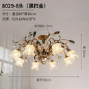 GobekUsa Glass Flower Chandelier: Elegant Retro High-End Lobby Main Light for Home, Restaurant