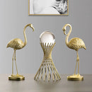 GobekUsa Golden Flamingo Resin Figurines: Luxury Animal Decor for Home & Office