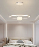 GobekUsa LED Chandelier: Modern White Hanging Light for Living Room Kitchen, Indoor Decor Lamps