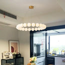 GobekUsa LED Acrylic Chandelier for Living Room Bedroom Hall Pendant Lamps