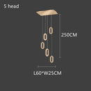 GobekUsa Gold Acrylic Chandelier LED Pendant Light Modern Staircase Bedroom Living Room Decor