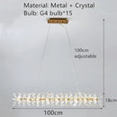 GobekUsa Clear Crystal LED Chandelier Round Lamp - Gold Metal Wire, Adjustable G4 Bulb