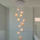 Modern Ring Pendant Chandelier in Iron, Acrylic, Glass