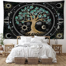 GobekUsa Green Life Tree Tapestry Wall Hanging for Hippie Aesthetics Room Decor