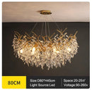 GobekUsa Golden Branch Ceiling Chandelier with LED Crystal Lights