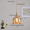 GobekUsa Amber Glass LED Pendant Lamp Modern Nordic Hanging Light