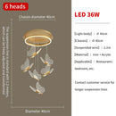 GobekUsa Butterfly LED Chandelier for Villa Duplex Living Room Decoration
