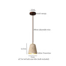 GobekUsa Japanese LED Hanging Lamp Yellow Travertine Pendant Lighting for Bedroom and Dining Room