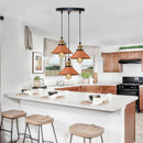 GobekUsa Industrial Farmhouse Brown Pendant Light for Kitchen Island, Barn, Dining Room
