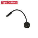 GobekUsa LED Reading Wall Lamp 3W Flexible Hose Sconce for Bedroom Study & Book Light