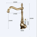 GobekUsa Antique Bronze Basin Faucet Hot & Cold Brass Bathroom Sink Lavatory Kitchen Faucet