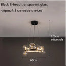 GobekUsa Glass Ball LED Chandelier: Modern Nordic Style for Living, Dining, Kitchen, Study