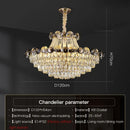 GobekUsa Crystal Light Luxury Chandelier for Living Room Dining Bedroom