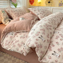 GobekUsa Double-Layer Yarn Printed Cotton Quilt Cover Set - Queen/King/Double/Single Bed