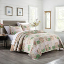 GobekUsa Gray Patchwork Floral Coverlet Bedding Set, Ultra Soft All Season Bedspreads
