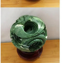 GobekUsa Jade & Stone Dragon Phoenix Ball Set Feng Shui Decor