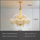 GobekUsa Crystal LED Chandelier Pendant Lights for Villa Stairs and Hotel Decor