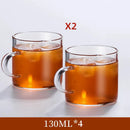 GobekUsa Glass Tea Cup Set | Thicken Heat Resistant Kung Fu Puer Tea Cups