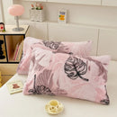 GobekUsa Cozy Winter Plush Pillowcase: Nordic Printed Milk Velvet Soft Home Decor