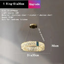 GobekUsa Crystal Round Ceiling Chandelier LED Pendant for Kitchen Dining Room Villa