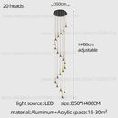 GobekUsa Contemporary Horn Chandelier: Restaurant & Living Room Ceiling Pendant Lighting
