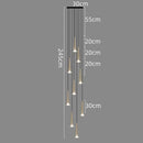 GobekUsa Crystal LED Chandelier: Luxury Pendant Light, Staircase Suspension Luminaire, Indoor Hanging Lamps